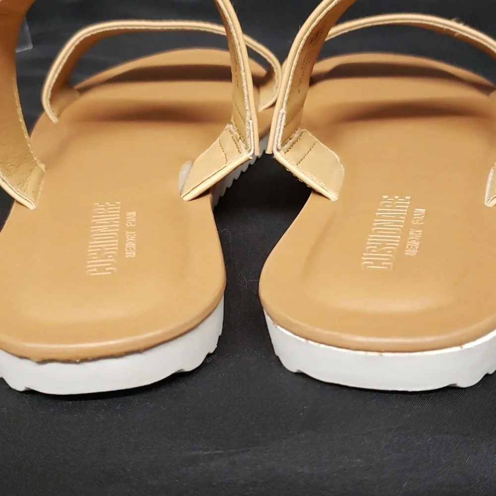 Cushionaire NWOT Double Strap Tan Slide Sandals, 10 - Picture 4 of 6